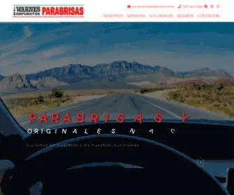 Warnesparabrisas.com.ar(Parabrisas y Cristales Nacionales e Importados en Salta y Jujuy) Screenshot