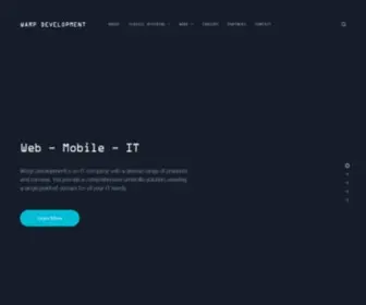 Warpdevelopment.com(Specialised development solutions. We are an IT company) Screenshot