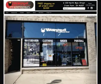 Warpedsportznwi.com(Skateboard shop located in historic downtown Crown Point) Screenshot