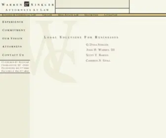 Warren-Sinkler.com(Warren & Sinkler) Screenshot