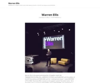 Warrenellis.com(WARREN ELLIS is a graphic novelist) Screenshot