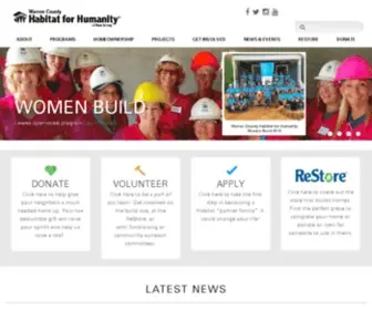 Warrenhabitat.org(Habitat for Humanity Warren County) Screenshot