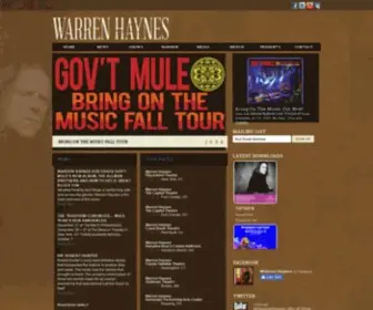 Warrenhaynes.net(Warren Haynes) Screenshot