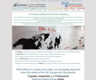 Warrens.co.uk(Exhibition Company) Screenshot