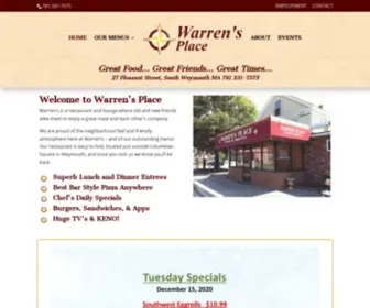 Warrensweymouth.com(Warren's Weymouth Pizza Bar Restaurant) Screenshot