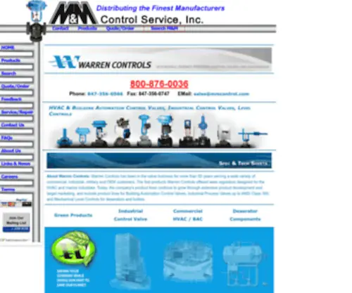 Warrenvalves.com Screenshot