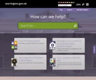 Warrington.gov.uk(Resident) Screenshot