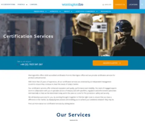 Warringtoncertification.com(Warrington Certification Ltd) Screenshot