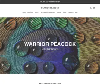 Warrior-Peacock.com(Create an Ecommerce Website and Sell Online) Screenshot