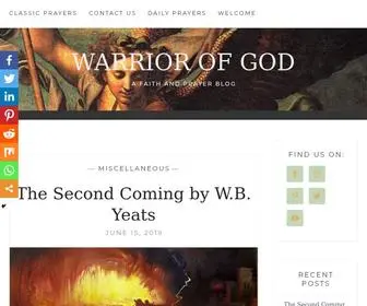 Warriorofgod.net(A faith and prayer blog) Screenshot