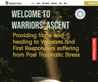 Warriorsascent.org(Veteran & First Responder PTSD Healing Program) Screenshot