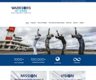 Warriorsatease.org(Our mission) Screenshot