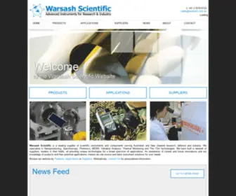 Warsash.com.au(Warsash Scientific) Screenshot