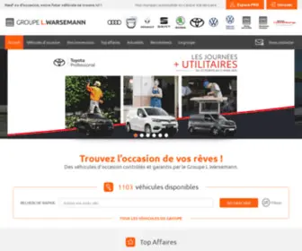 Warsemann.fr(Des véhicules d'occasion contrôlés et garantis par le Groupe L.Warsemann) Screenshot