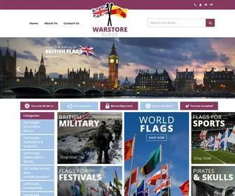 Warstore.co.uk(WARSTORE FLAGS OF THE WORLD) Screenshot