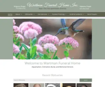 Wartmanfuneralhomes.com(Funeral Homes Kingston Ontario) Screenshot