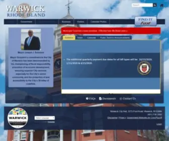 Warwickri.gov(Warwick, Rhode Island) Screenshot