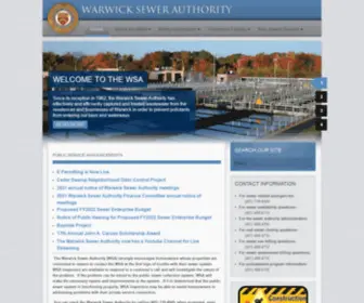 Warwicksewerauthority.com(The Warwick Sewer Authority's mission) Screenshot