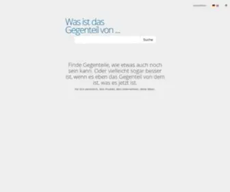 Was-IST-Das-Gegenteil-Von.de(Die erste Antonyme) Screenshot