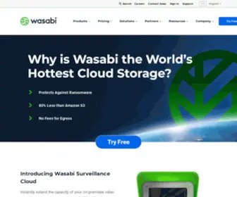 Wasabisys.com(Fast, affordable cloud storage & secure data protection) Screenshot