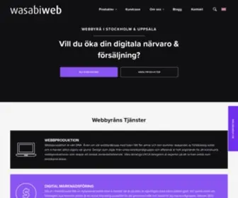 Wasabiweb.se(Webbyrå Stockholm & Uppsala) Screenshot