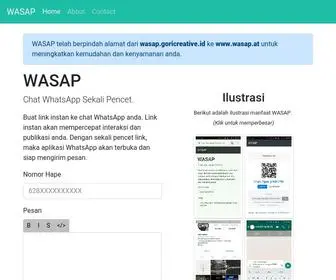Wasap.at(WASAP sebuah tool untuk wa (WhatsApp)) Screenshot
