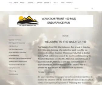 Wasatch100.com(Wasatch Front 100 Mile Endurance Run) Screenshot