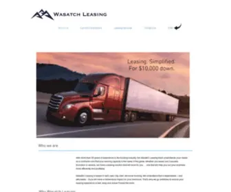 Wasatchleasing.com(Welcome) Screenshot