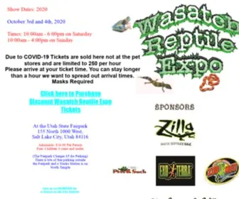 Wasatchreptileexpo.com(Page 1) Screenshot