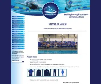 Wasc.info(Wellingborough Amateur Swimming Club Home) Screenshot