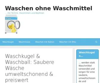 Waschkugel-Waschball.de(Waschkugel & Waschball: Saubere Wäsche umweltschonend & preiswert) Screenshot