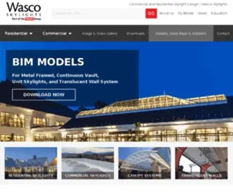 Wascoskylights.com(Daylighting Systems by Wasco) Screenshot