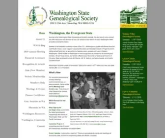 Wasgs.org(The Washington State Genealogical Society) Screenshot