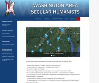 Wash.org(Washington Area Secular Humanists) Screenshot