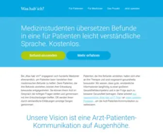 Washabich.de(Medizinische Befunde kostenlos Ã¼bersetzen) Screenshot