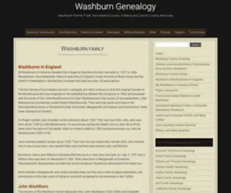 Washburngenealogy.com(Washburngenealogy) Screenshot