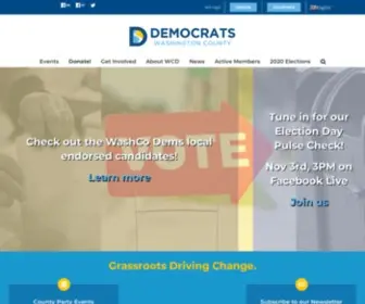 Washcodems.org(Washington County Democrats) Screenshot