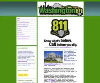 Washington811.com(Washington 811) Screenshot