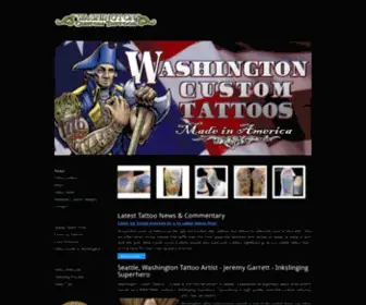 Washingtoncustomtattoos.com(Seattle Washington Custom Tattoo Artist Jeremy Garrett) Screenshot