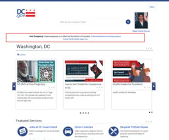 Washingtondc.gov(Washingtondc) Screenshot