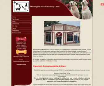 Washingtonparkvc.com(Washington Park Veterinary Clinic) Screenshot