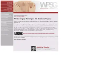 Washingtonplastics.com(Plastic Surgery Washington DC) Screenshot