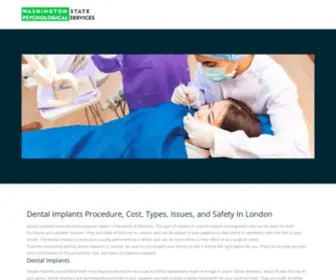 Washingtonstatepsychologicalservices.com(Dental Implants Procedure) Screenshot