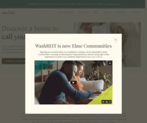Washreit.com(Refreshing to welcome page) Screenshot