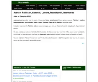 Wasimesh.com(Jobs in Pakistan) Screenshot