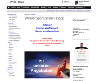 Wasser-Sport-Center-Hopp.de(WasserSportCenter Hopp) Screenshot