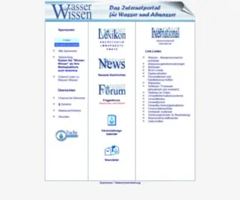 Wasser-Wissen.de(Das Internetportal für Wasser und Abwasser) Screenshot