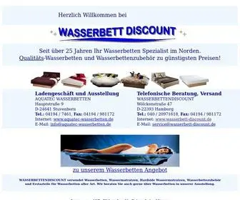 Wasserbett-Discount.de(Wasserbetten und alles für Ihr Wasserbett gibts bei Wasserbetten Discount) Screenshot