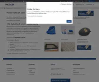 Wasserbett24.com(10% Rabatt auf Ersatz Wassermatratzen und 100% Service für Kunden von Horst bassing) Screenshot