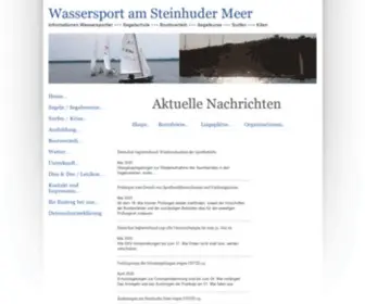 Wassersport-AM-Steinhuder-Meer.de(Segelschule Bootsverleih Steinhuder Meer SBF Binnen See SKS SRC) Screenshot